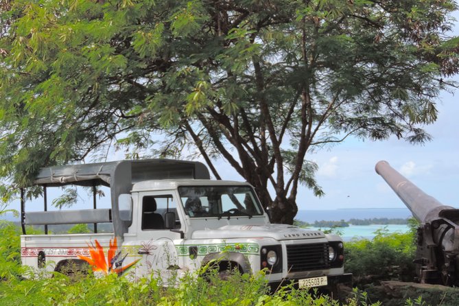 Bora Bora 4WD Tour Including Lunch at Lucky House & Jet Ski Tour - Riding Bora Bora’s rougher roads by open-sided 4WD