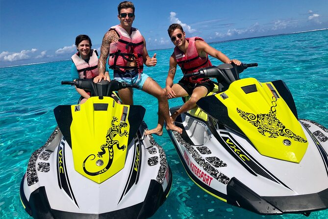Combo Jet Ski Excursion + ATV Rental in Moorea - The jet ski outing and its turquoise-water stop