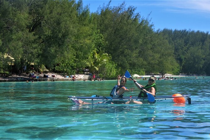 Eco guided excursion to the lagoon of Moorea in transparent kayak 1/2 day morning - Why the $91.10 price can make sense