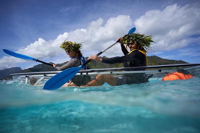 Eco guided excursion to the lagoon of Moorea in transparent kayak 1/2 day morning - Weather, timing, and practical limits