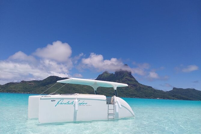 Full Day Solar Boat–Explores Bora Bora at the Rhythm of the Lagoon - A solar boat that keeps the lagoon quiet