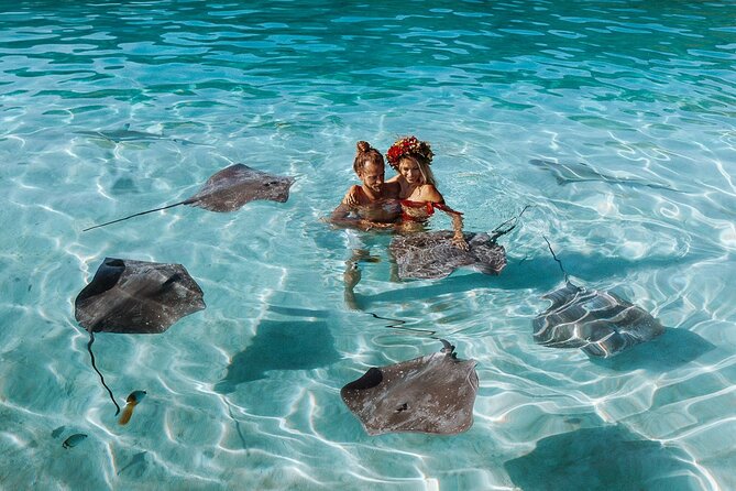 Full Day Tour : Moorea Snorkeling & Sunset Cruise on a Catamaran named Taboo - Tiahura’s coral garden and the underwater Tikis