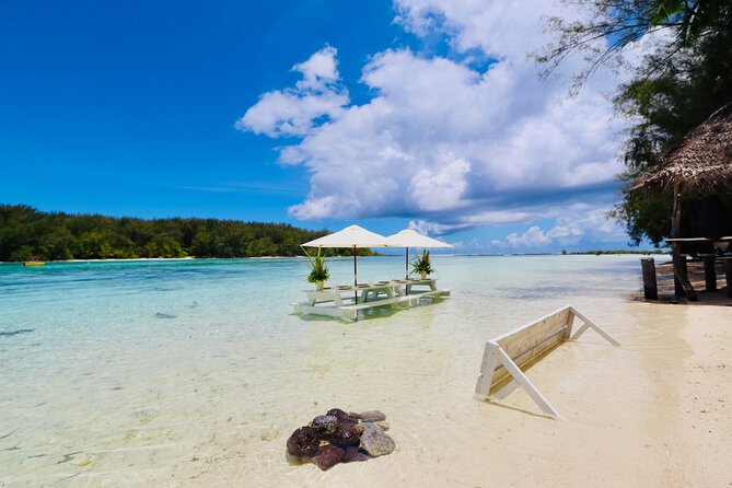Lagoon Tour + lunch with your feet in the water on a Motu - Stop two: turtles and reef life