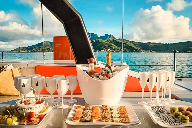 LUXURY PRIVATE Catamaran Bora Bora : The Sunset Escape - Watching Mount Otemanu from the water