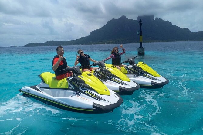 Maitai Tours Self-Drive Bora Bora Jet Ski Tour - Stop One: White Sand, Swimming, and Coconut Skills