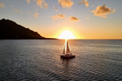 PRIVATE Sunset Cruise : Moorea Sailing on a Catamaran named Taboo