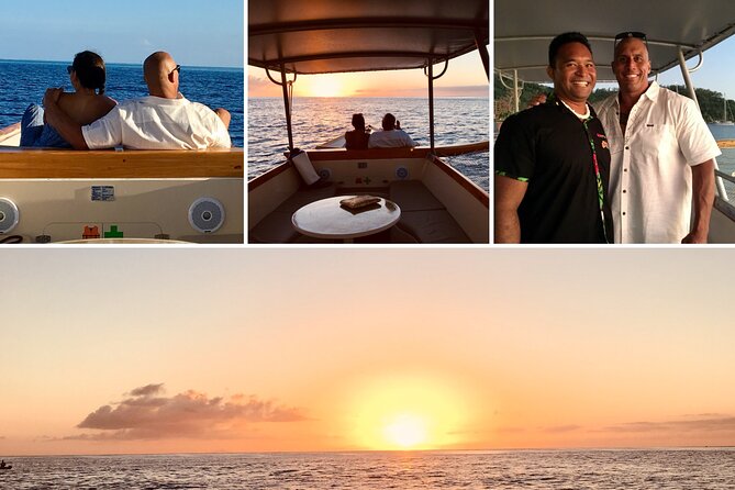 PRIVATE SUNSET LAGOON CRUISE - Bora Bora Cultural Lagoon Tour - Drinks, customized glasses, and the surprise refreshment