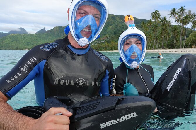 Sea Scooter Jet Snorkeling "Moorea Dream Adventure" - Learning the sea scooter in shallow water