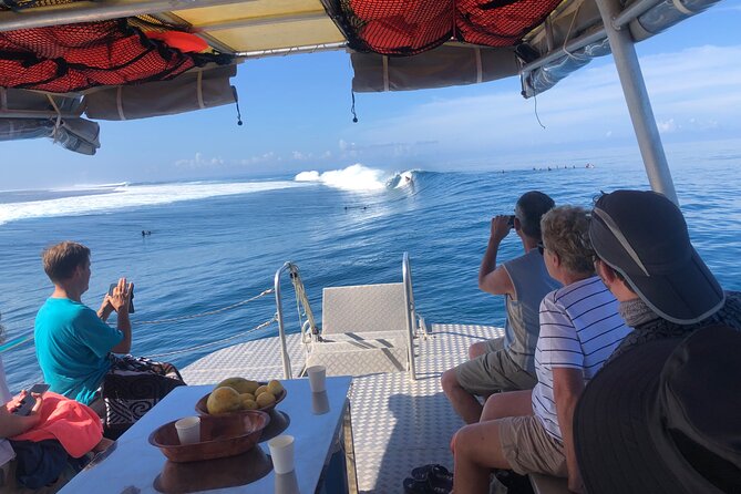 Taxi Boat to Watch the Teahupoo International Surfing Competition - Covered seats or the upper lookout