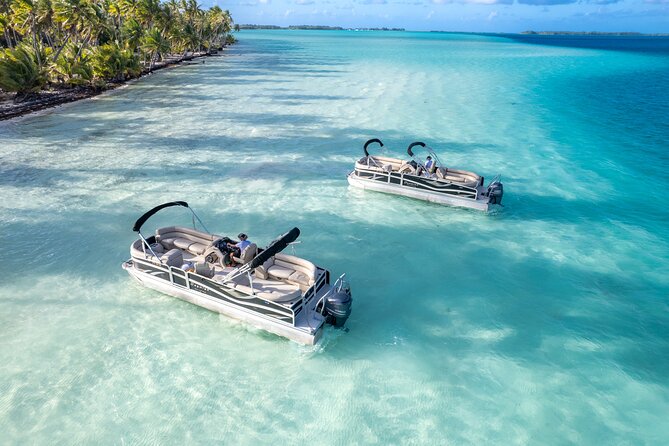 Toa Boat Bora Bora Private Lagoon tour On Majestic Pontoon Boat - The optional towable buoy