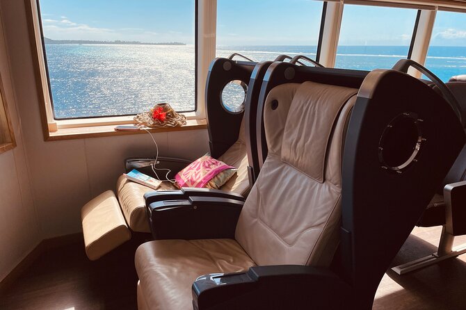 VIP Ferry crossing from Tahiti to Moorea - Inside the Tapu Lounge